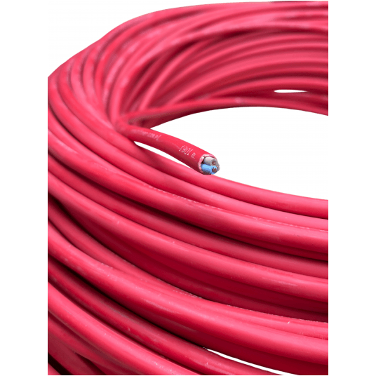 Kabel, przewód ognioodporny 3 x 1,5 mm² czerwony