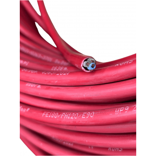 Kabel, przewód ognioodporny 3 x 1,5 mm² czerwony