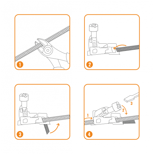 Nierdzewny zamek ślimakowy 12mm W2/G430