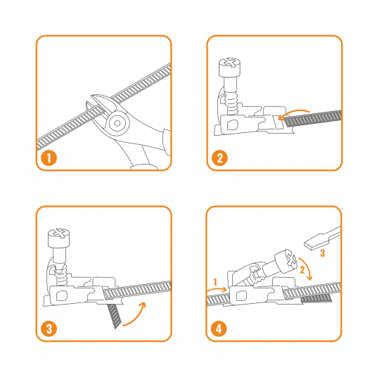 Nierdzewny zamek ślimakowy 9mm W2/G304 -zdjęcie numer 2