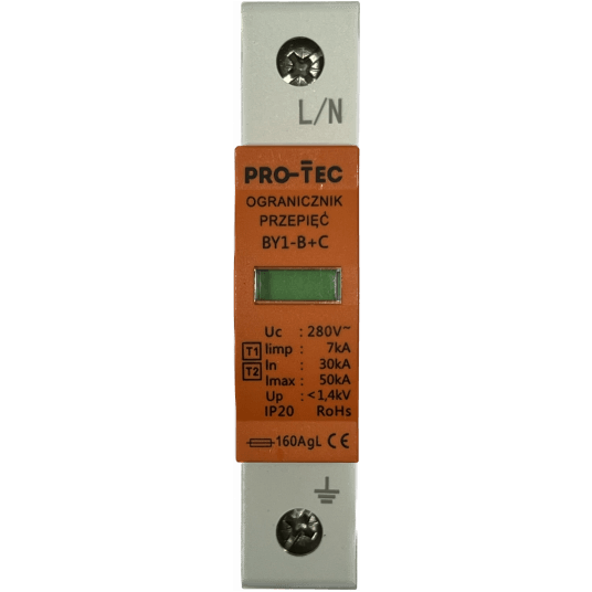 Ogranicznik przepięć PRO-TEC AC Typ 1+2 BY1-B+C/1