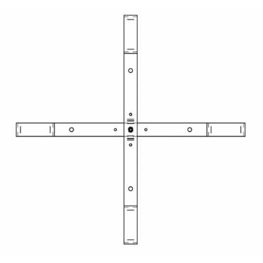 Stelaż aluminiowy 4x30mm 750mm na śrubę M6 -zdjęcie numer 1