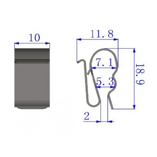 Uchwyt, klips, spinka do kabla solarnego V.1 PV 4-6mm2 stal nierdzewna