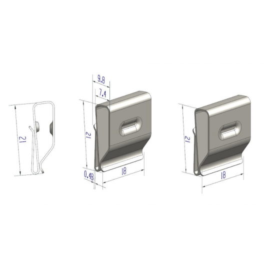 Uchwyt, klips, spinka do kabla solarnego V.2 PV 4-6mm2 stal nierdzewna