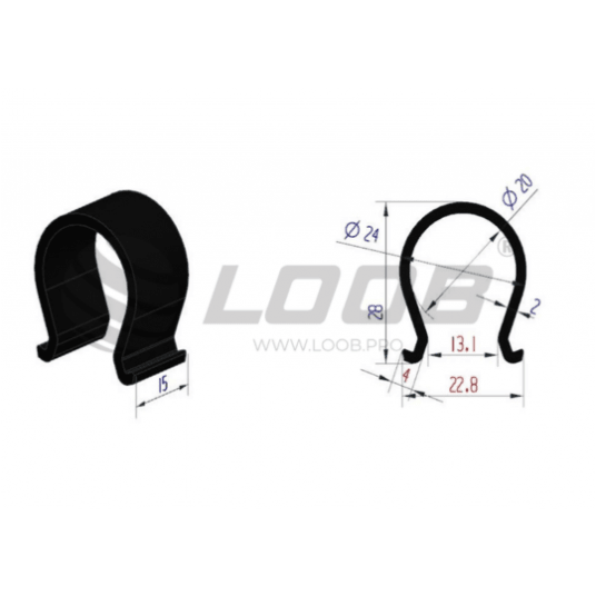 Uchwyt, klips, spinka do kabla solarnego V.3 PV 4-6-10 mm2 1 sztuka -zdjęcie numer 3