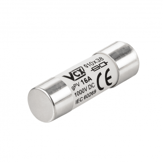 Wkładka topikowa 10x38 gPV 16A DC Silver do podstawy bezpiecznikowej -zdjęcie numer 1