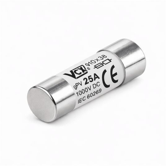 Wkładka topikowa 10x38 gPV 25A DC Silver do podstawy bezpiecznikowej