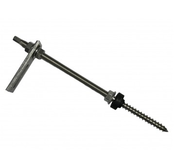 Komplet śruba dwugwintowa do fotowoltaiki M10x250 EPDM z adapterem montażowym