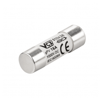 Wkładka topikowa 10x38 gPV 16A DC Silver do podstawy bezpiecznikowej