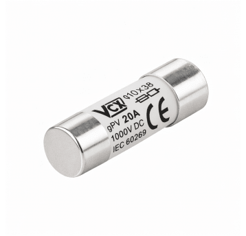 Wkładka topikowa 10x38 gPV 20A DC Silver do podstawy bezpiecznikowej