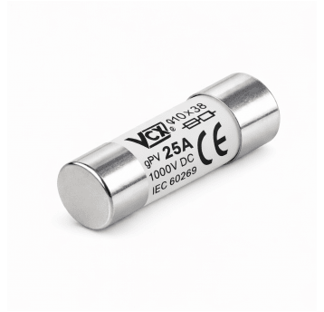 Wkładka topikowa 10x38 gPV 25A DC Silver do podstawy bezpiecznikowej